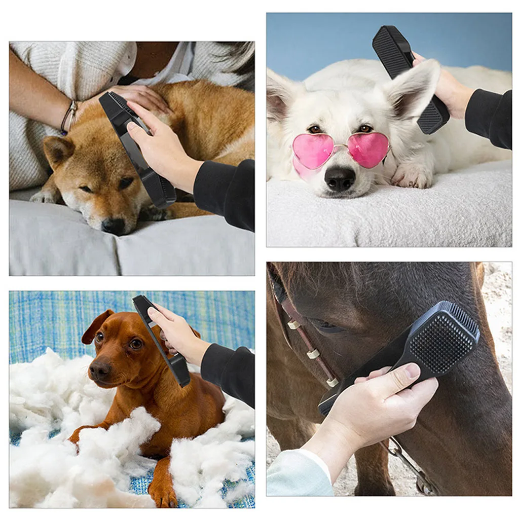 

Horse Hair Comb Multipurpose Cleaning Massage Comfortable Horse Grooming Brush for Cats Dogs Long Haired Pets Horse Brush