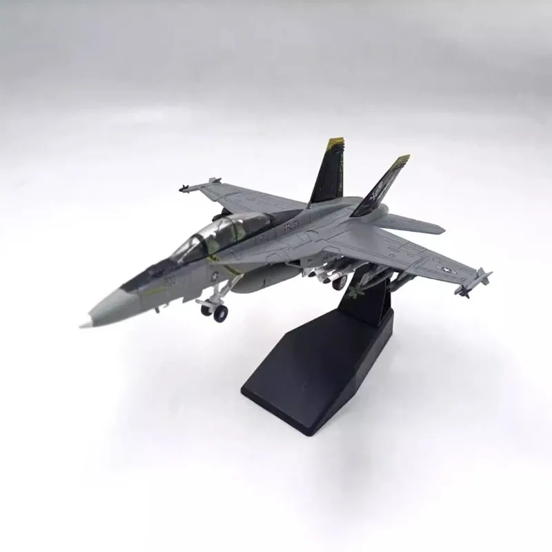 Diecast Original 1:100 Scale F/A-18F Fighter Simulation Alloy Aircraft Model Decoration Toy Gift Souvenir Static Display