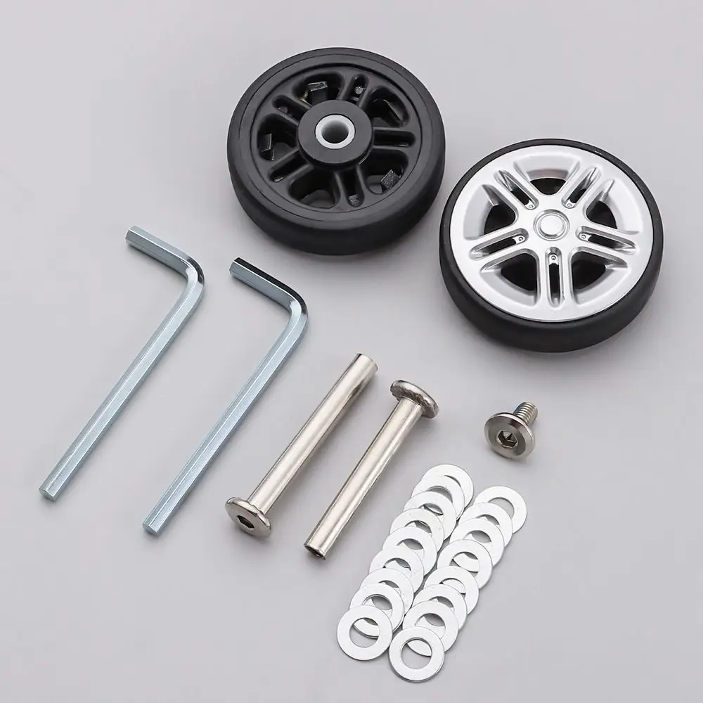 2Pcs Suitcase Parts Axles Suitcase Wheels Replacement with Screw Travel Luggage Wheels Caster Wheel Repair Kit Luggage Accessory