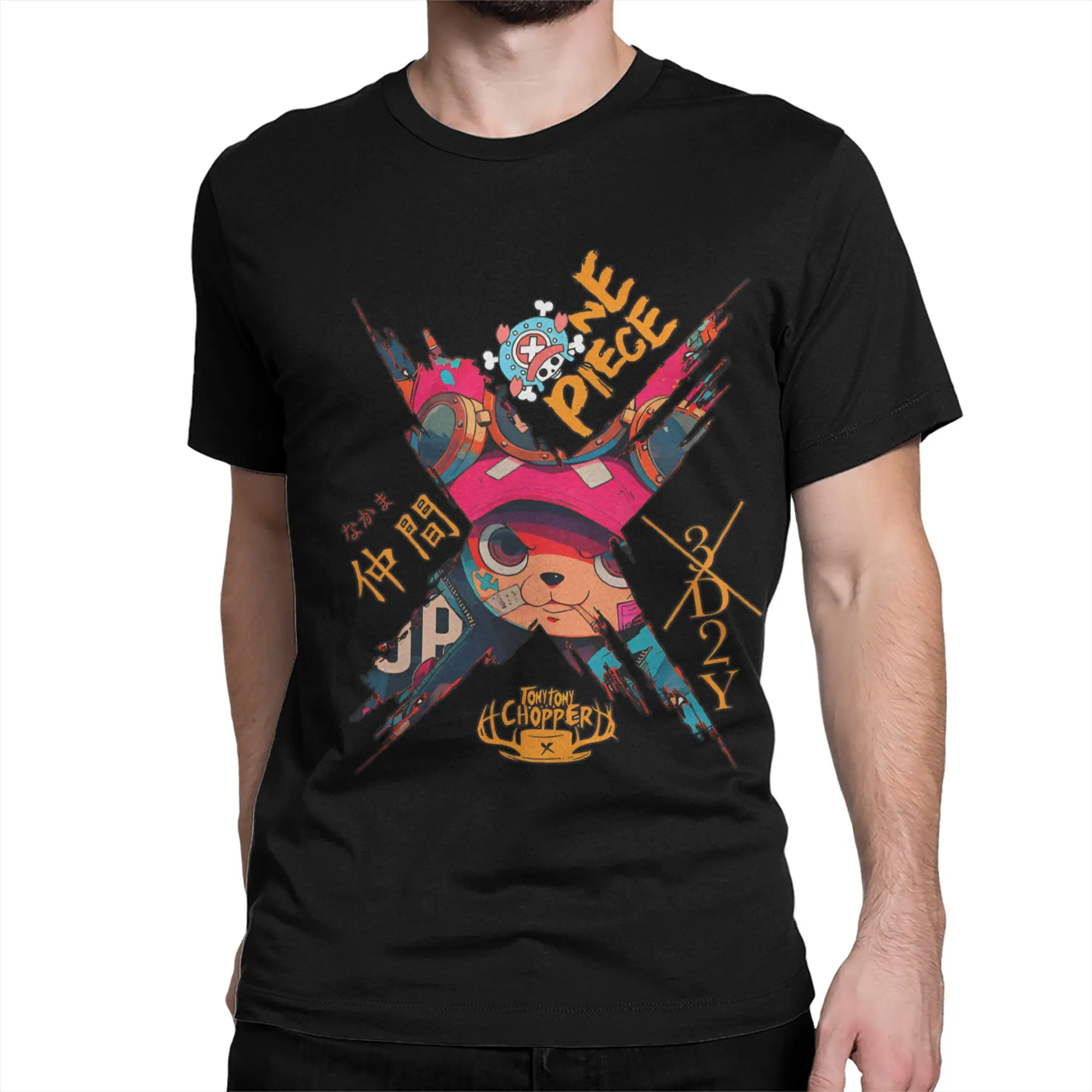 Tony Tony Chopper T-Shirts for Men Women One Piece  Awesome 100% Cotton Tees O Neck Short Sleeve T Shirts 6XL Clothing