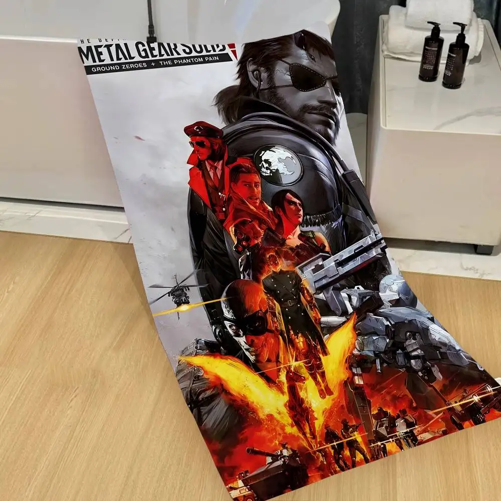 Game Metal Gear Solid Solid 2 3 4 Big Microfiber Beach Towels Quick Dry Towel Sand Beach Towels Pool Towel for Travel Pool Yoga