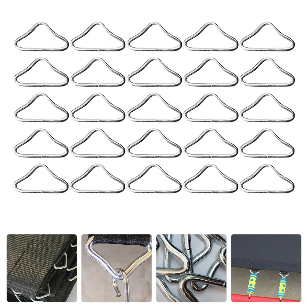 Trampoline Jumping Fabric Iron Buckle Bottom Triangle Ring Hook Accessories Parts Rings