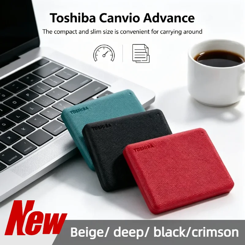 Original Toshiba Canvio Advanced V10 2TB 2 5 Slim External HDD USB3 2 Gen1 For Dell HP Lenovo Asus Acer Laptop Pro Max Ultra