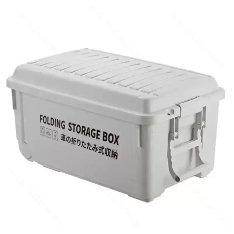 For Outdoor Camping Storage Box Portable Plastic Container with Lid Dustproof Multi-Purpose Organizer for Car & Gear