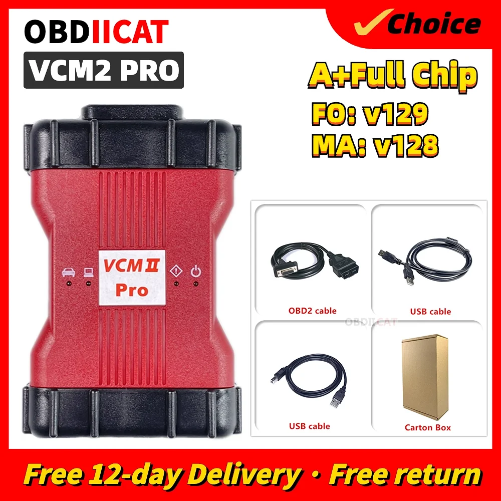 VCM2 PRO Full Chip Diagnostic Tools VCM2 PRO Interface Multi-language Double PCB VCMII Scanner For Frd/M-azda Car Tools