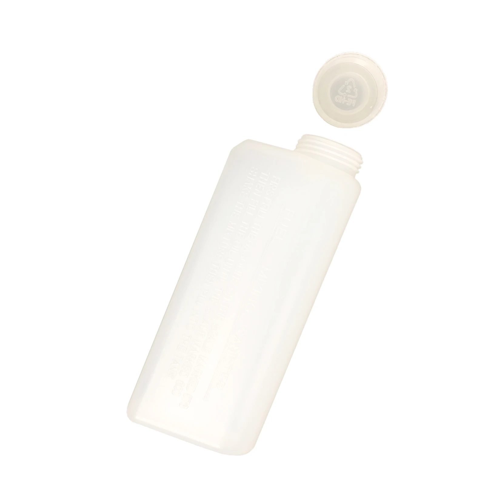 1Pc 600ML 2-Stroke Oil Petrol Fuel Mixing Bottle Container for Chainsaw 20:1 25:1 40:1 Strimmers White Nylon Plastic 18x7.5x5cm