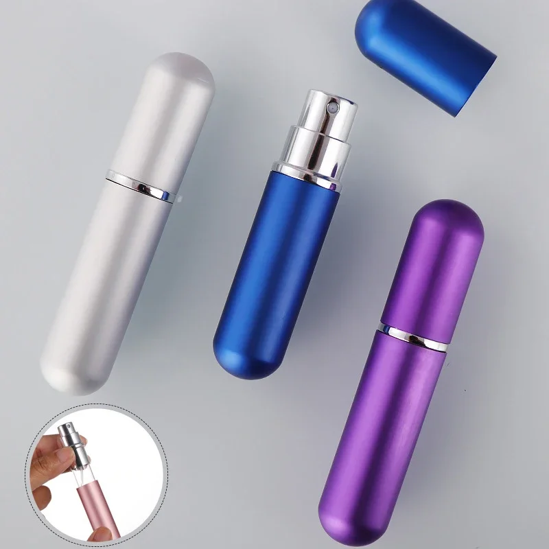 Portable Refillable Mini Spray Perfume Bottle Travel Aluminum Atomizer Empty Cosmetic Container Perfume Bottles