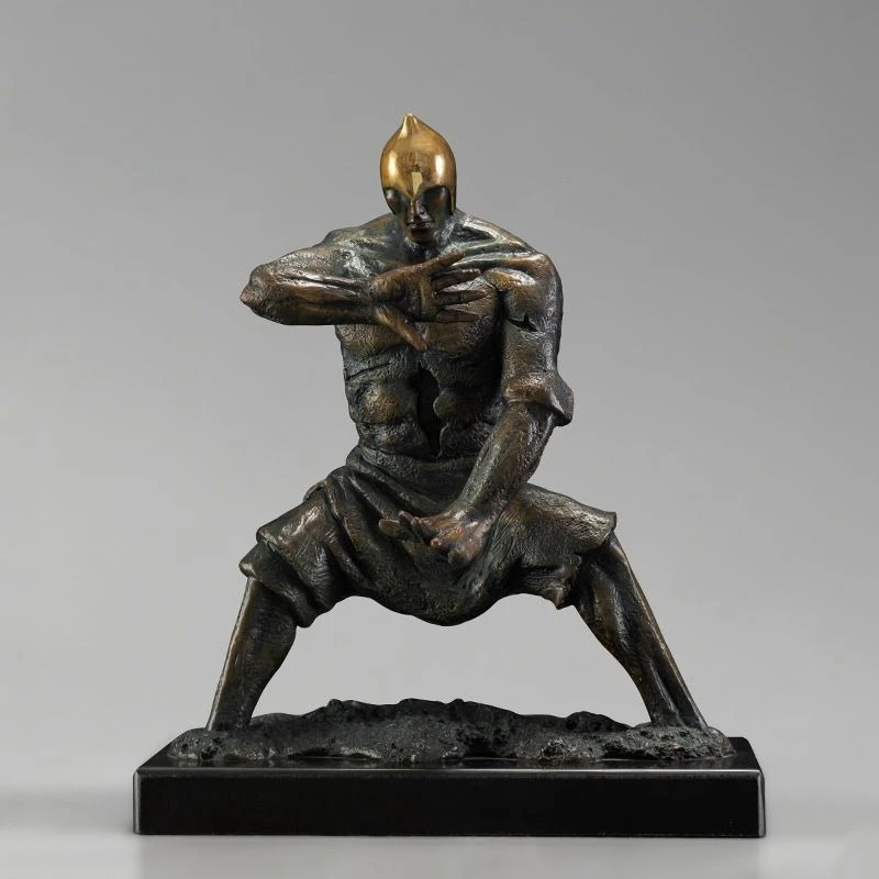 Creative figure brass sculpture ornament living room porch office metal decoration