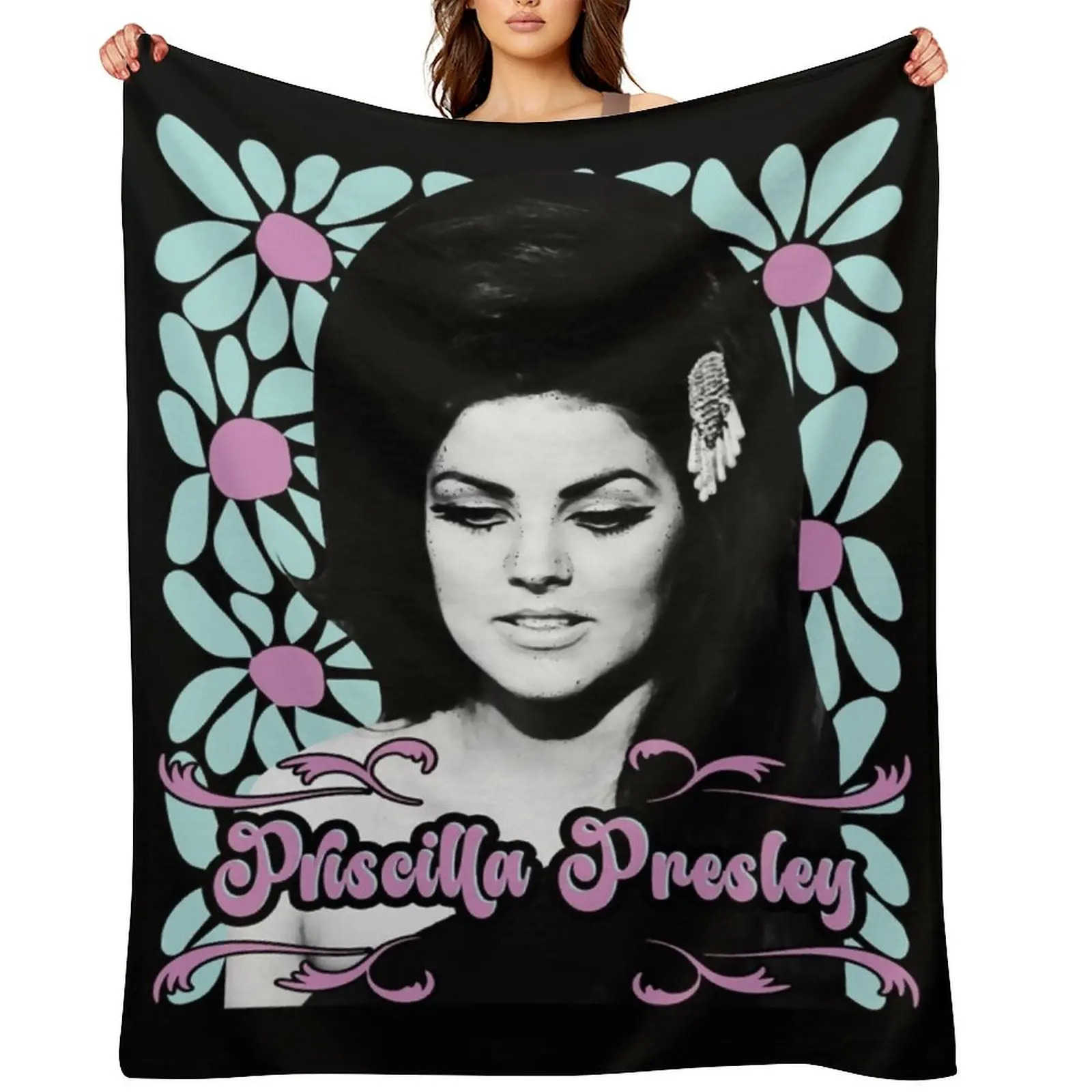 

priscilla presley Throw Blanket decorative Decorative Sofa Summer Flannel Blankets
