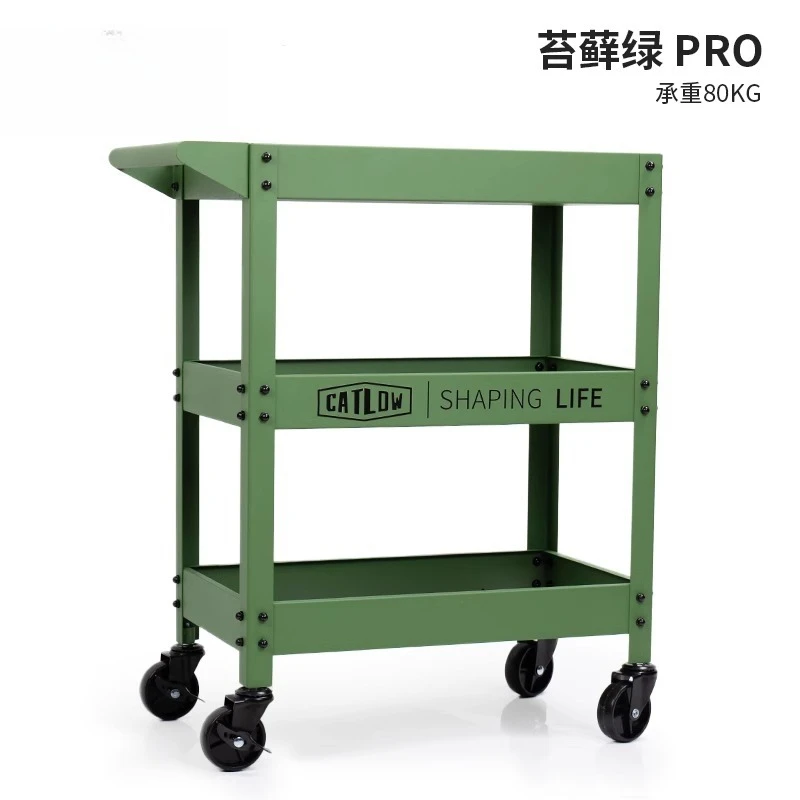 عربة منزلية على الطراز الصناعي مع ثلاث طبقات لتخزين غرفة المعيشة وحدة رفوف متنقلة أثاث Bancada Para Barbeiro