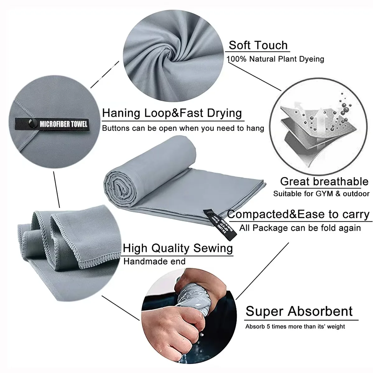 Quick-Dry Microfiber Bath Towel 2
