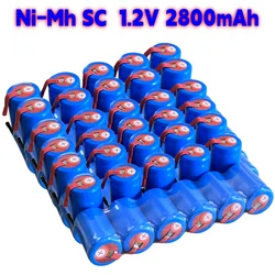 New 4/5 SC Sub C Battery High-Discharge 1.2V 2800mAh Rechargeable Ni-MH Batteries With Welding Tabs