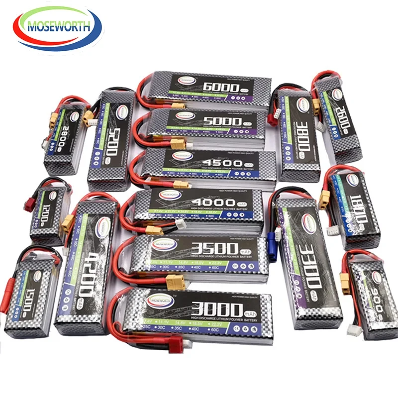 4S 14.8V RC Lipo Battery 3300mah 4200mah 5000mah 5200mah 6000mah 25C 35C 60C with XT60 for RC Car Drone RC Parts 14.8V Battery