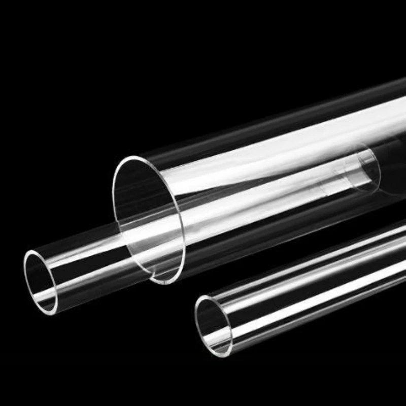 Length 500mm Transparent Round Acrylic Tube High Impact Plexiglass PMMA Pipe for Lighting Model Plumbing Craft OD 5mm-35mm
