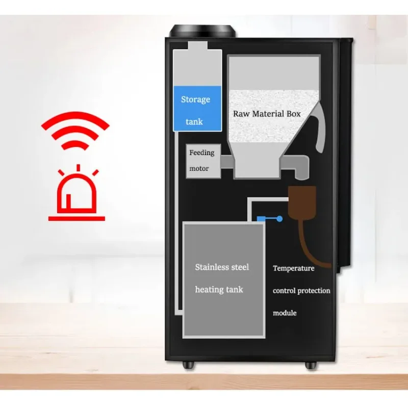 High Performance Stainless Steel Instant Coffee Maker Electric Vending Square Shape 220V