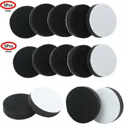 5pcs Soft Density Interface Pad 50mm/75mm Sponge Cushion Buffer Backing Pads Hook And Loop Face Sanding Discs Abrasive Tools