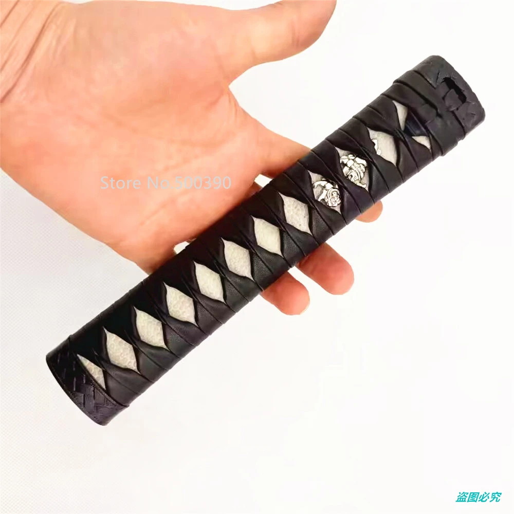 Imagem -06 - Real Rayskin Tsuka Handle para Espada Wakizashi Katana Japonesa Aço Ferro Menuki Fuchi Kashira Peças Faça Você Mesmo Alta Qualidade 20cm