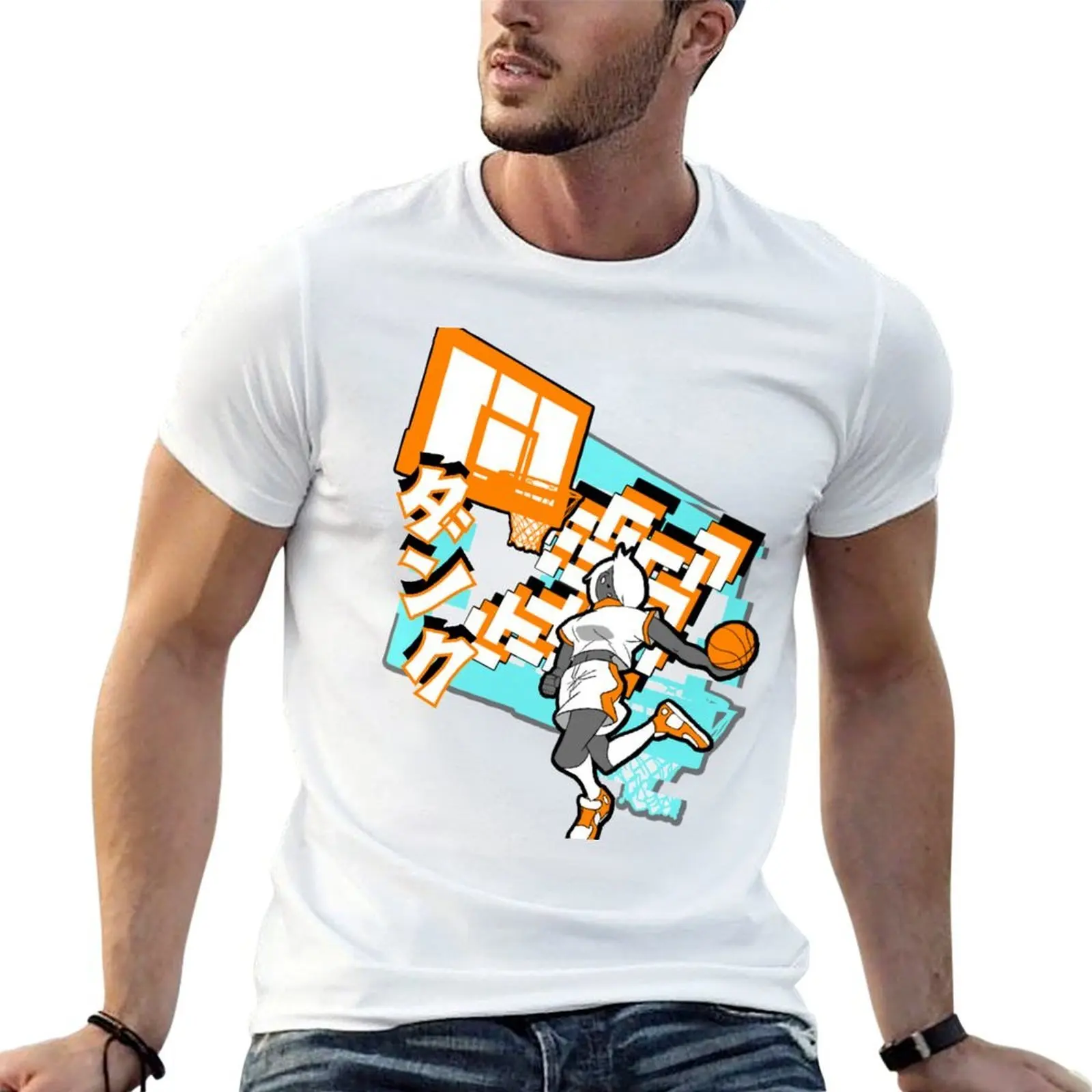 Anime Girl Basketball Dunk T-Shirt man t shirt designer funny t shirts dark humor man t shirt graphic T-shirt