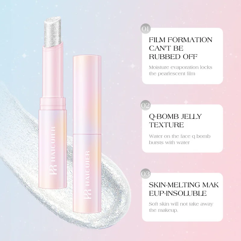 كريستال جيلي هايلايت ظلال العيون عصا سوبر لامعة متعددة الألوان ظلال العيون تسليط الضوء على عصا غالاكسي بريق عينيه