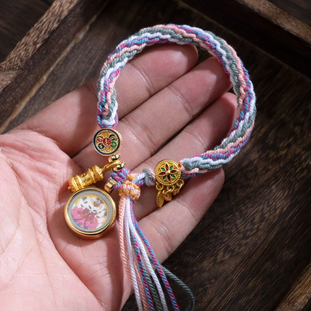 [Fox Fairy Guardian] Beautiful Hand Rope Tibetan Bracelet Six-character Mutant Hand-woven Cotton Ethnic Style Samsara Gift Women