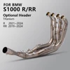 オートバイの排気ヘッダーチューブ,チタン合金,BMW s1000rr 2019-2024 s1000r 2021-2024, 60mm 1