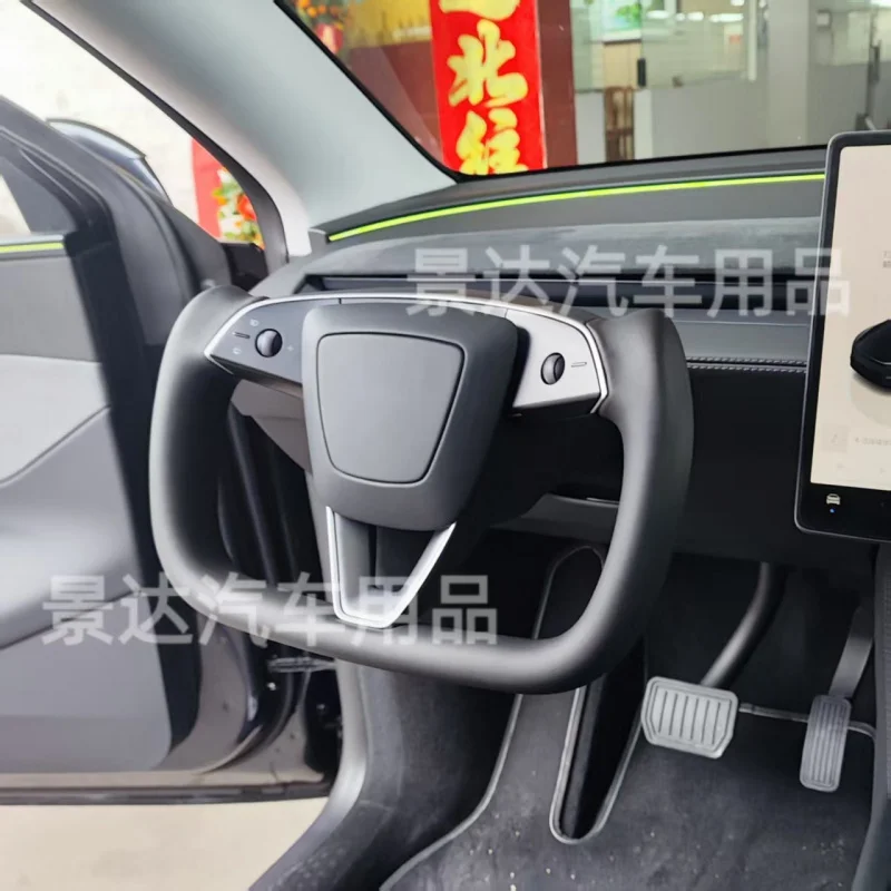 For Tesla New Model Y (2025) Personalized Aircraft-Style YOKE Dashboard Modification