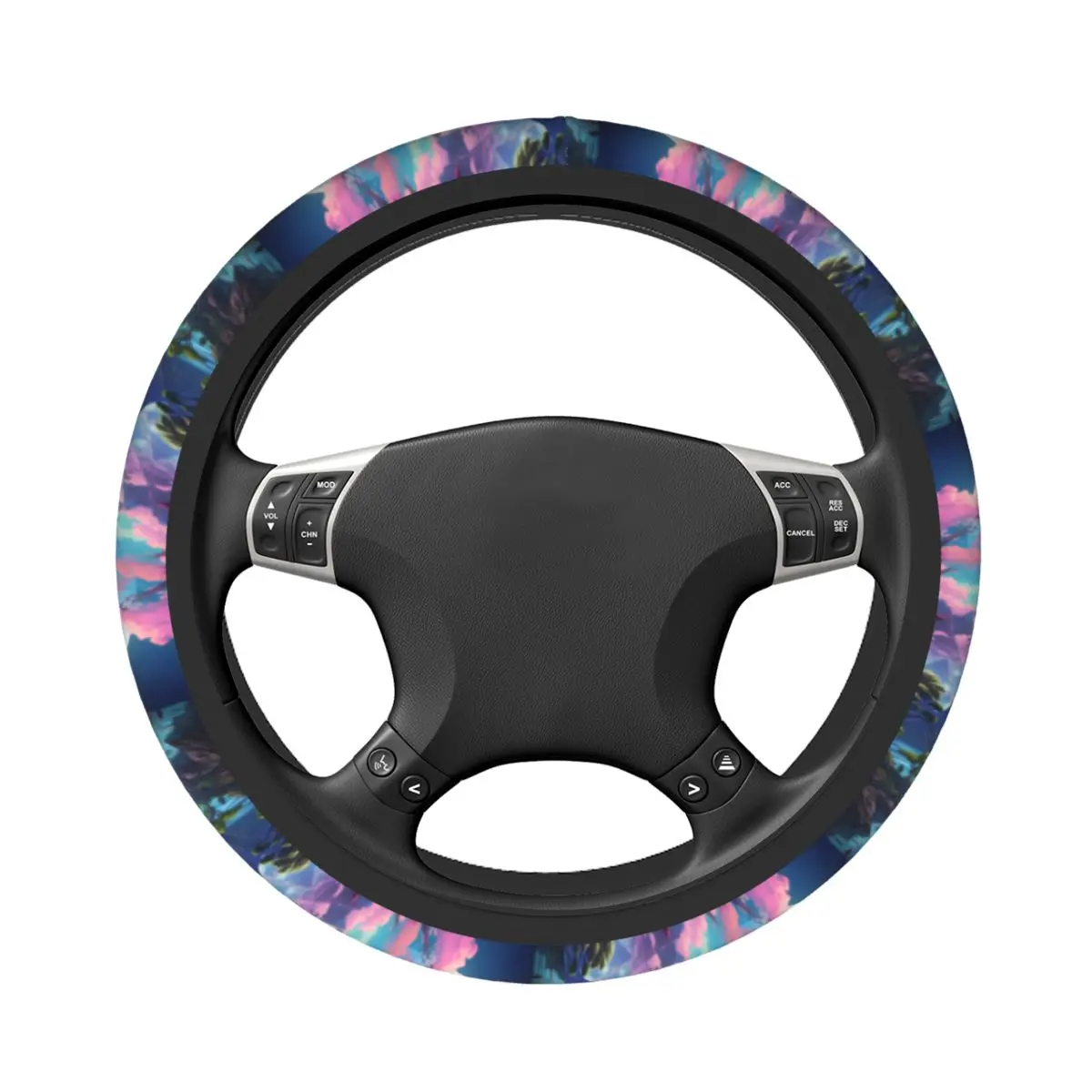 Mountain Fantasy Car Steering Wheel Cover 38cm Anti-slip Steering Wheel Protective Cover Fashion Car Accessories