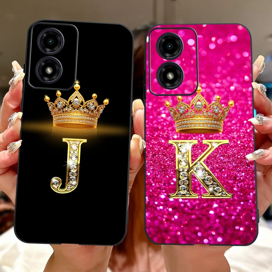 For Motorola Moto G04 G04s Case Luxury Fashion Letters Cover Shockproof Soft TPU Phone Case Moto G04s G 04 MotoG04 S Fundas Bags