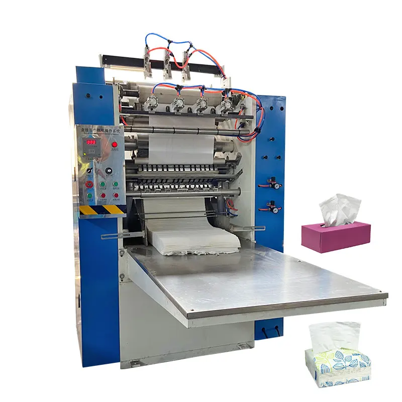 V Fold Hand Towel Making Machine Facial Tissue 2 Ply 600 Sheets With Cutting Machine