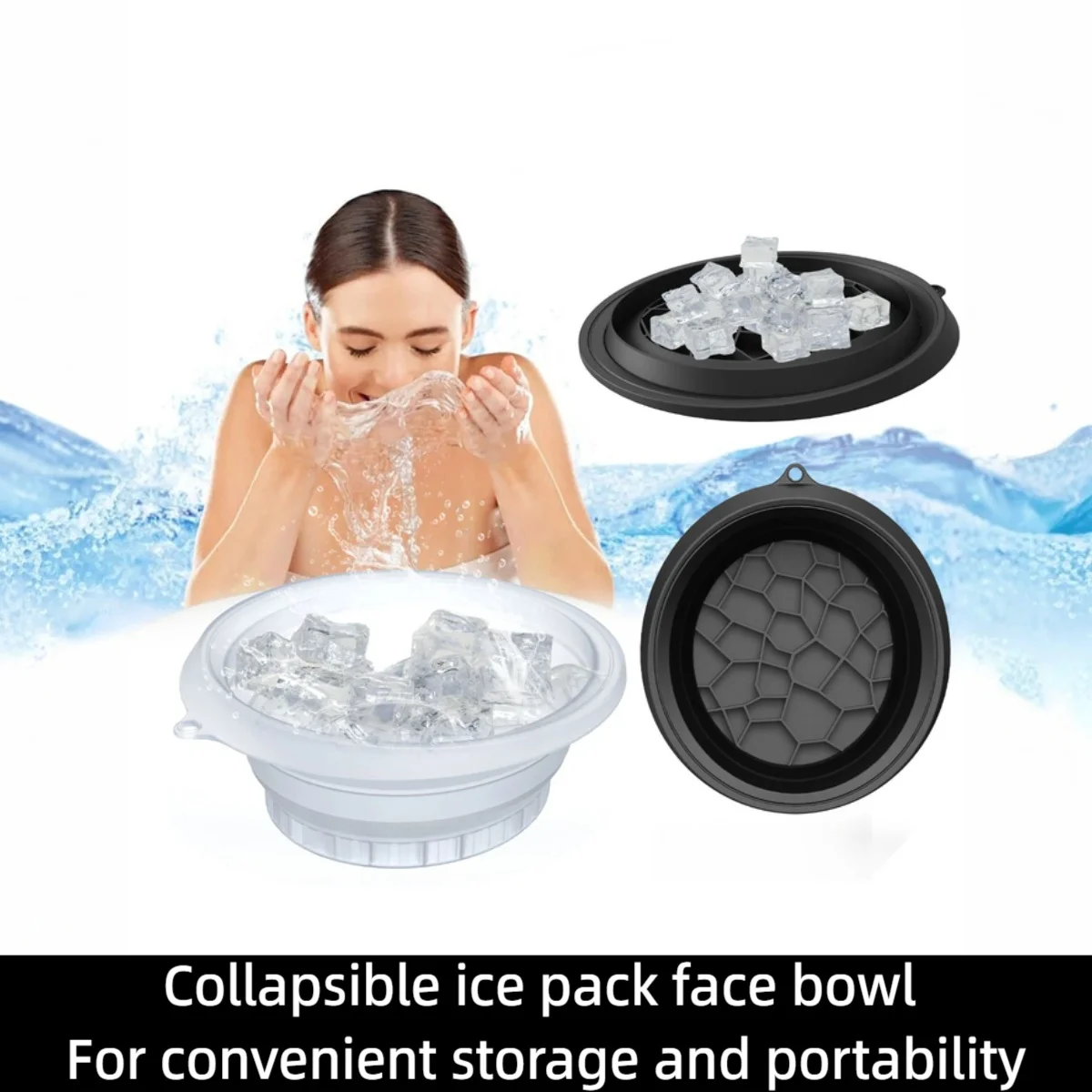 ซิลิโคนพับ Face Ice Bath ชามสําหรับผิวหน้า Plunge Dipping Skin Care เครื่องมือ Home Travel Beauty Essential Multi Purpose Nursin