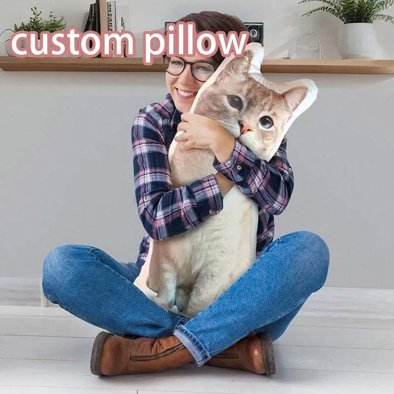 Custom 3D Pet Pillow from Photo Personalized Dog Cat Shaped Throw Pillow Double Printed Pet Pillow Christm as Gifts Pet 1