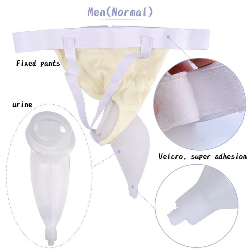 Incontinence Urinal Pee Holder Bag Breathable Leakproof Urine Collector Bedridden Adult Toilet Catheter For Female/Male/Elderly