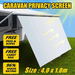 4x1.8M Caravan Privacy Screen Car Side Awning Rooftop Tent Sun Shelter Shade SUV Camping Canopy Outdoor Tents Accessories Kit