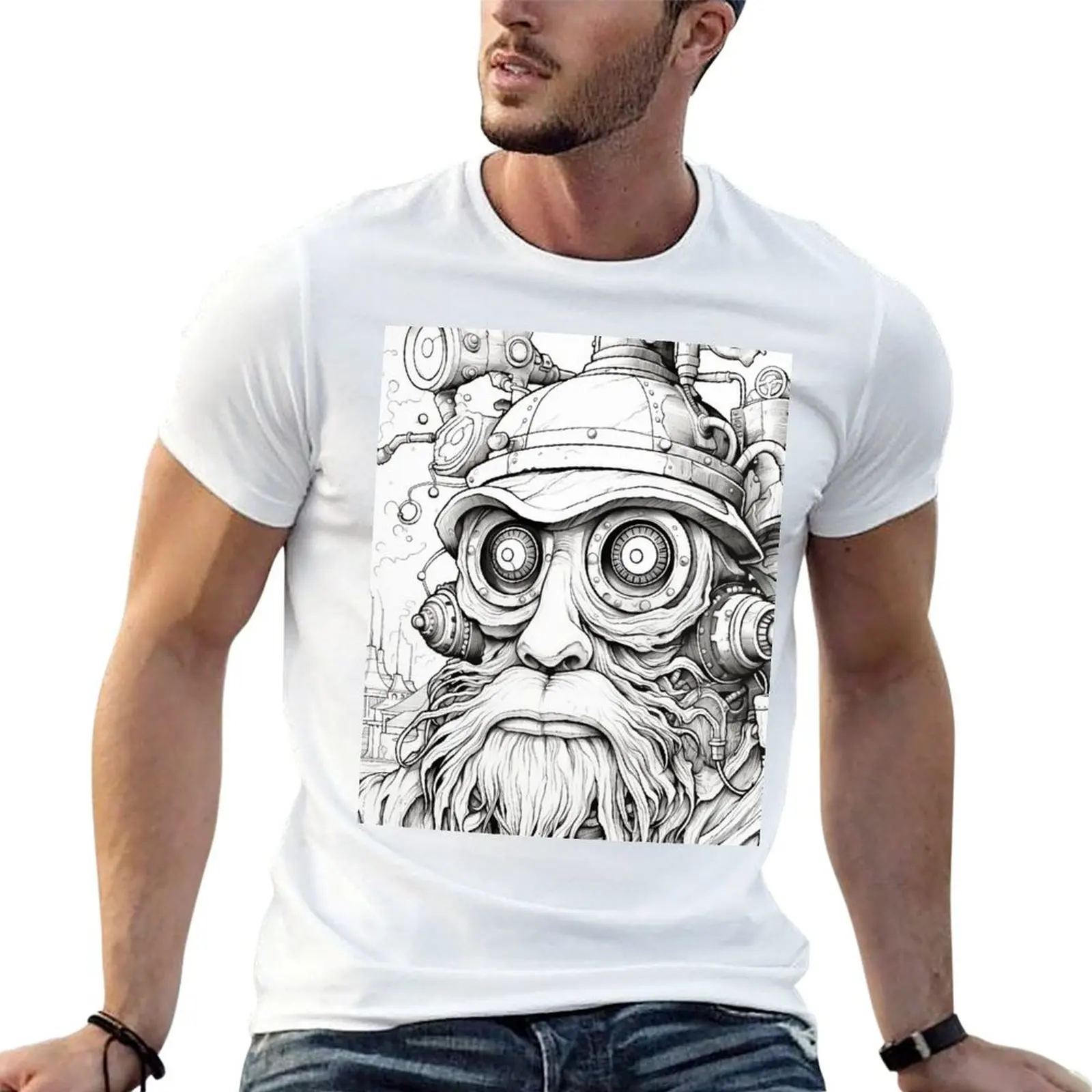 Steampunk Creature T-Shirt Urban Casual Loose Fit Tee