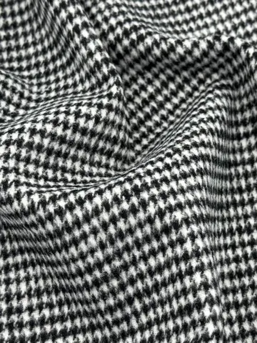 Classic Black White Small Houndstooth Patterned Fabric for Suit Pants And Half Skirt Handmade DIY Home Decor Professional Design