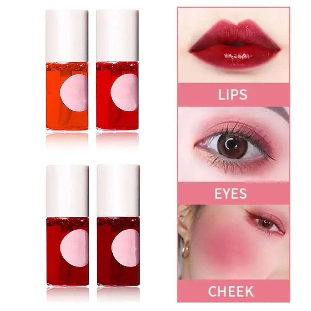 7ML Long-lasting Lip Stain Waterproof Dual-use Natural Lips Eyes Cheeks Liquid Lip Tint For Beauty Beauty Lips Cosmetics Gloss