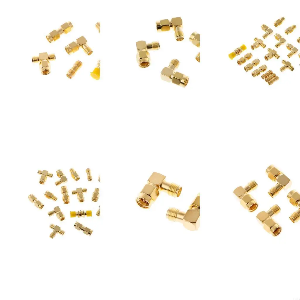 193A 18 Pcs/Set Connector Kits Male Female SMA Plug Antenna Converter Coaxial Adapter