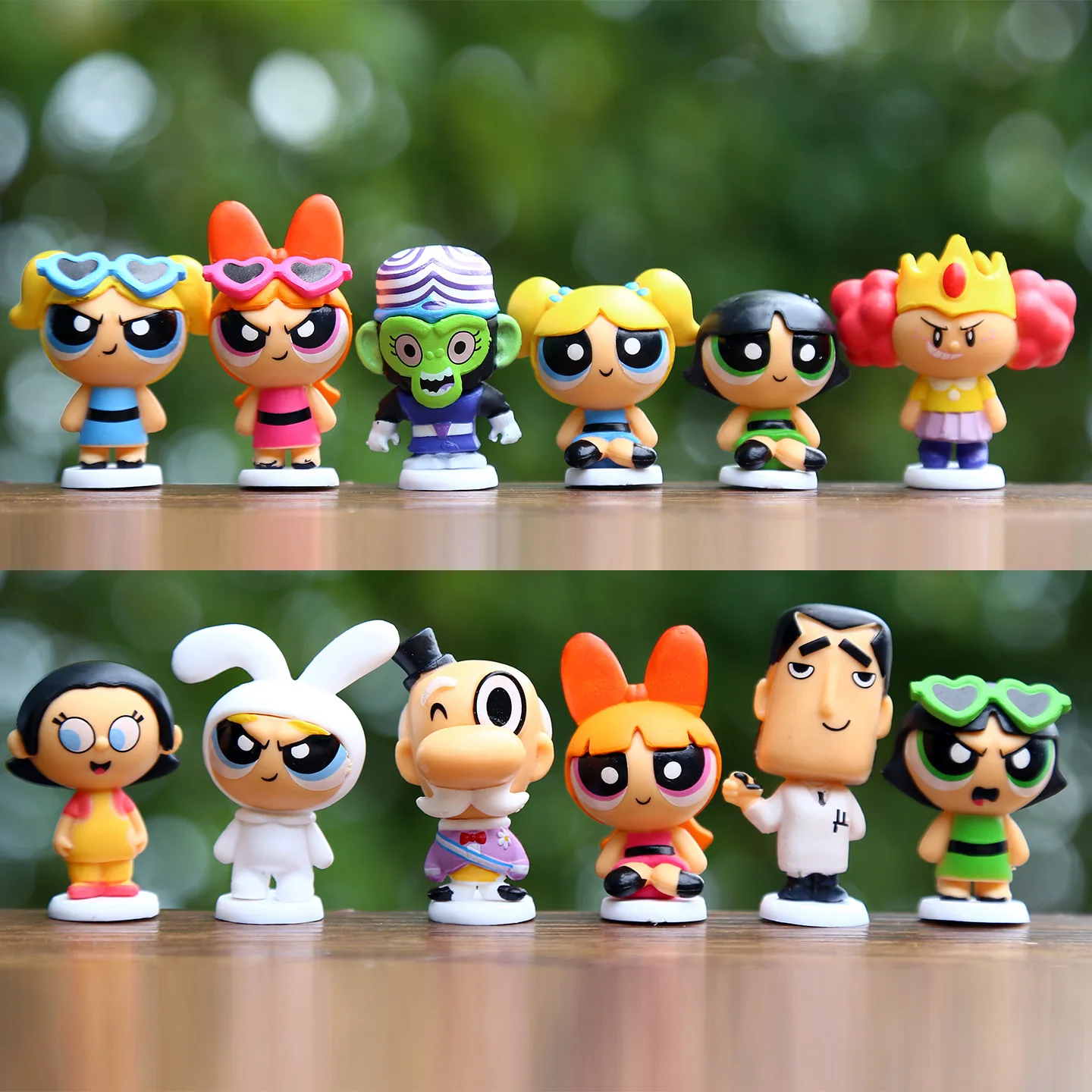 Anime Action Figure Blind Box - พาวเวอร์พัฟเกิร์ลส์ กล่องสุ่มฟิกเกอร์จิ๋ว ตัวละครการ์ตูน โมเดล PVC ของสะสม