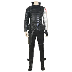 Bucky costumi Cosplay White Wolf Costume Winter Cosplay Soldier Outfit Fancy Armor Harness Custom Made Carnival Halloween