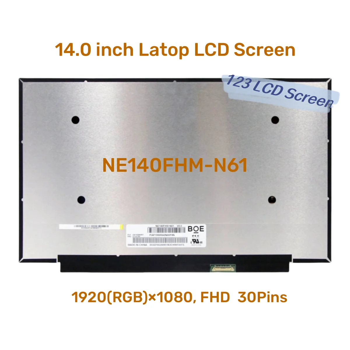 14.0 inch New NE140FHM-N61 Screen Matrix 16.2M 72% NTSC IPS FHD LCD LED Display 1920X1080 Panel FRU 01YN155 Replacement