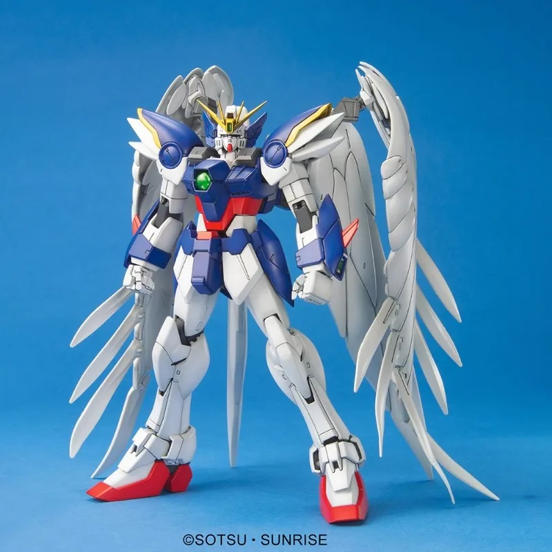 Bandai Original Echte MG 1/100 WING GUNDAM NULL Action Anime Figuren Spielzeug Jungen Mädchen Kinder Geschenk Montage Modell Ornamente