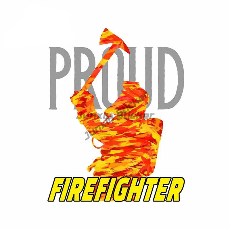 Brave Cool Fire Man Logo Car Sticker for Auto Decal Window Removable Fireman Glue Car Body Stickers Decoration