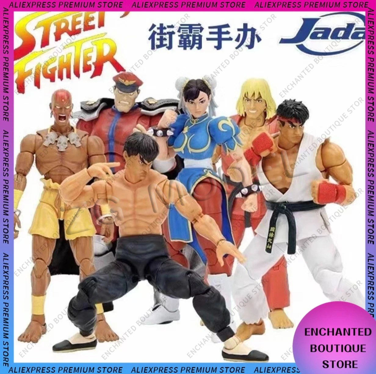 

In Stock Jada Toys Ultra Street Fighter II Ryu Fei Long Ken Chun-Li 6" Inch Action Figure Model Original Toys Gifts Collecting