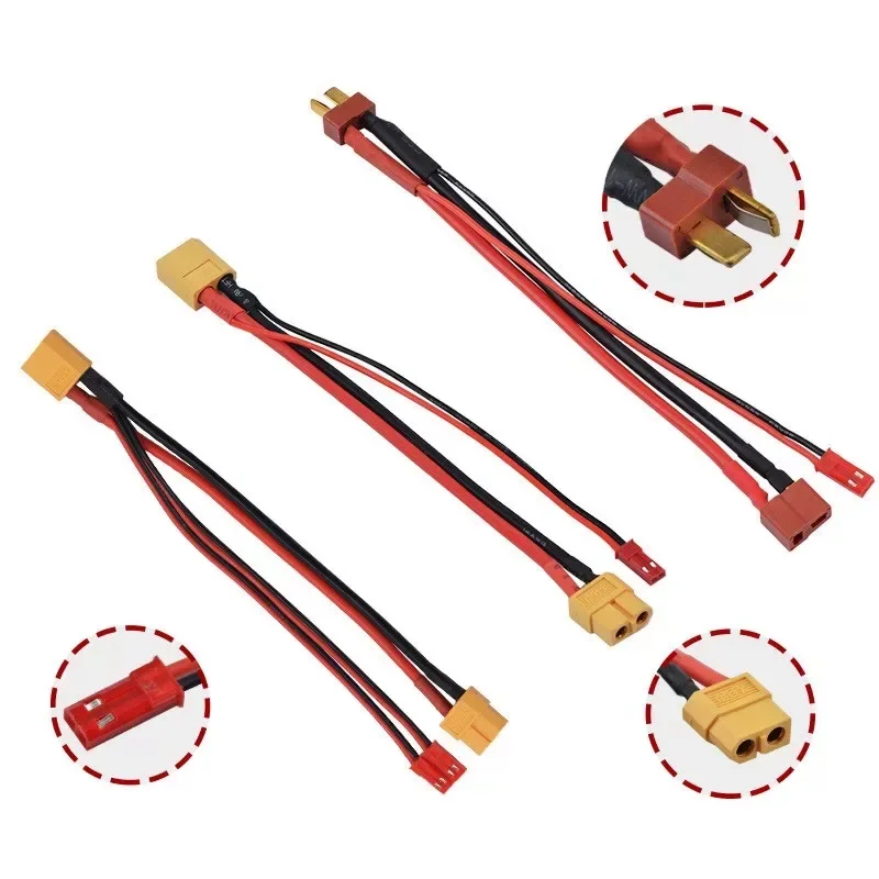 

XT60 T-plug Balanced charge Power supply Extension Cable with JST Parallel Battery Connector Plug adapter For RC Model FPV Parts