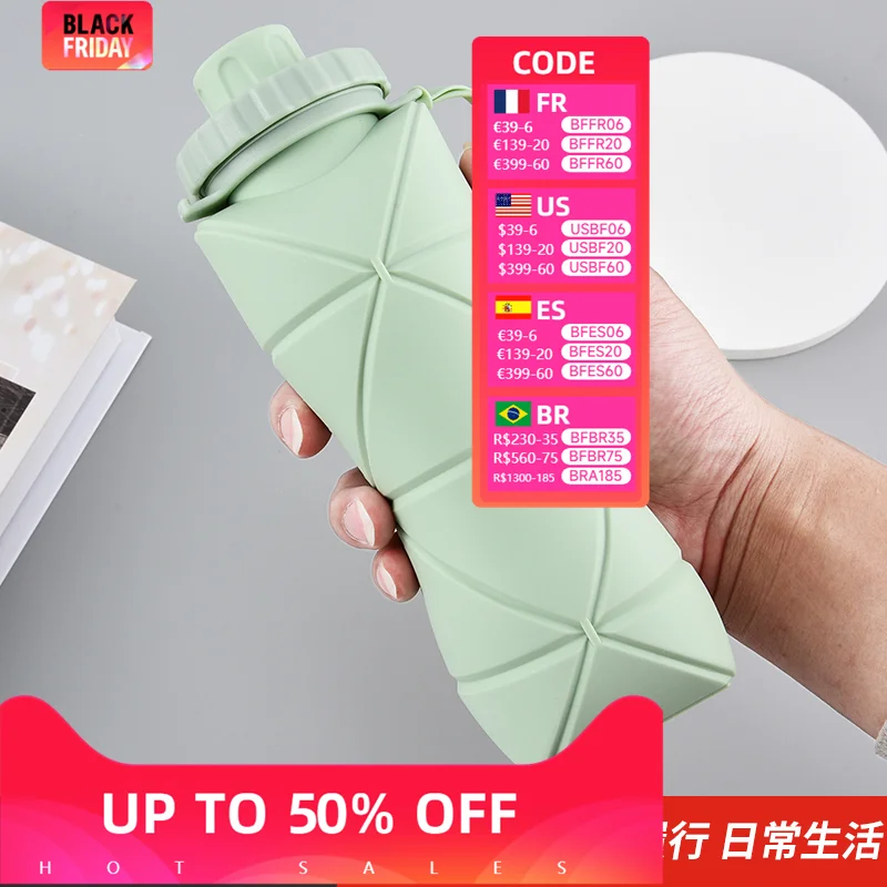 

Food Grade Silicone Soft Water Cup Student Portable Folding Portable Water Cup Large Capacity Outdoor Travel Carry Water Cup