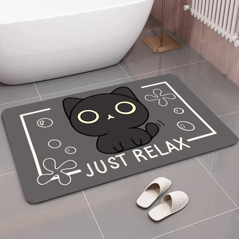 Bathroom cushion cartoon animal bathtub mat bathroom hand washing non-slip floor  toilet carpet