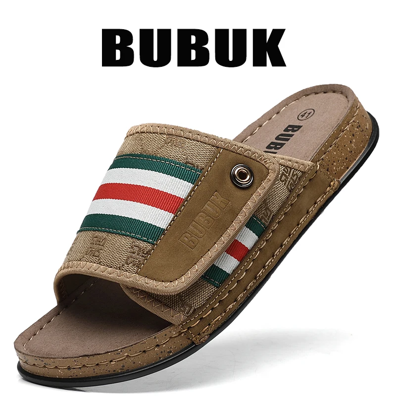

Новые мужские тапочки Bubuk, уличные повседневные тапочки, спортивная обувь и пляжная обувь, с удобным дизайном с открытым носком, подходят для повседневного ношения в помещении и на открытом воздухе.