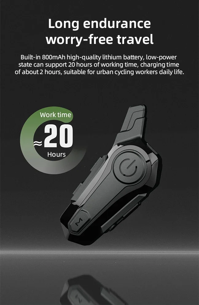 X1 Plus Motorradhelm-Intercom Bluetooth 5.0 Motorrad-Funkheadset 1000m Interphone-Lautsprecher Freisprecheinrichtung Walkie-Talkie für Helme – Detail 1