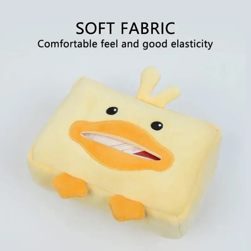 1pc Cute Cartoon Vehicle Tissue Box Plush Creative Multi-Function Car Tissue Box
