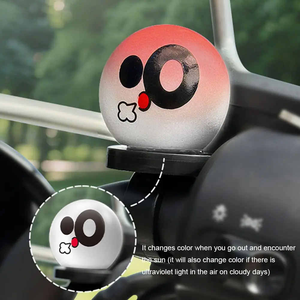 البيض الإبداعي دراجة نارية دراجة سيارة الحلي ، التعبيرات لطيف ، سيارة الأشعة فوق البنفسجية تغيير شخصية الديكور وجوه ، هدية يبتسم V7J1 #5